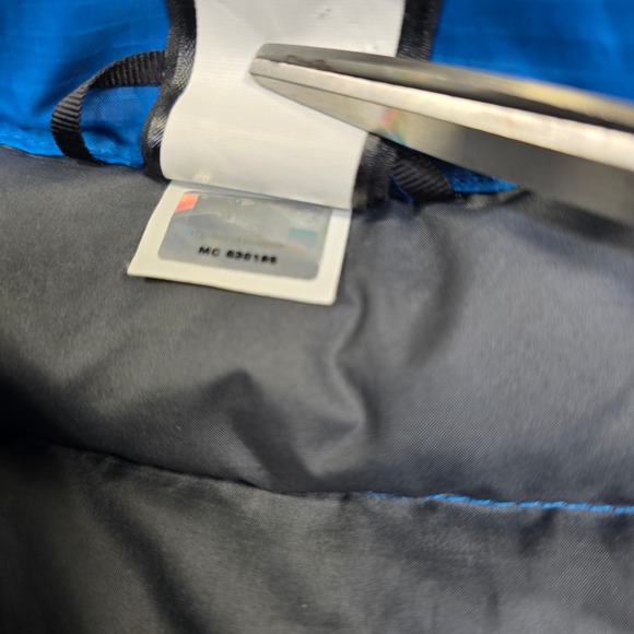 The North Face Goose Down Puffer Vest Mens Medium Blue Zip Nuptse 550 Fill - Picture 9 of 14